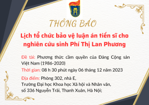 10 trang web cá cược bóng đá hàng đầu lịch tổ chức bảo vệ luận án tiến sĩ cho nghiên cứu sinh Phí Thị Lan Phương